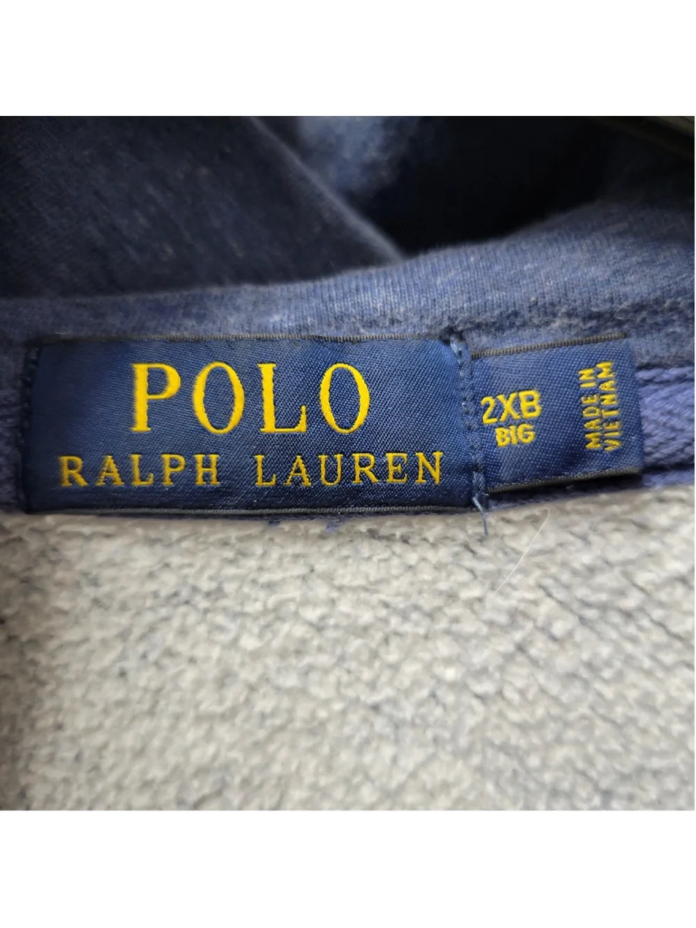 Polo Ralph Lauren Blue Hoodie Long-Sleeves Sweatshirt Drawstring Size 2XB BIG